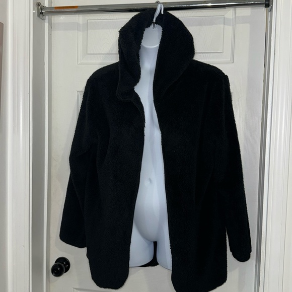 PINK by Victoria’s Secret Black O/S Open Front Loungewear Jacket - Picture 1 of 3